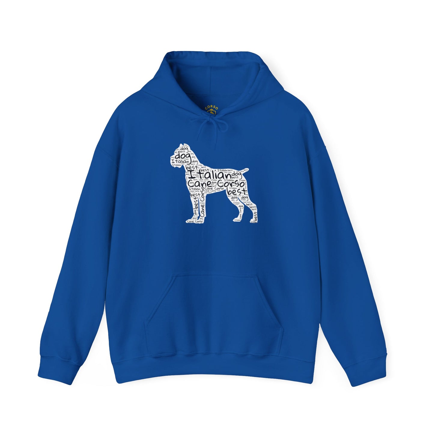 Cane Corso Word Cloud Silhouette Hoodie