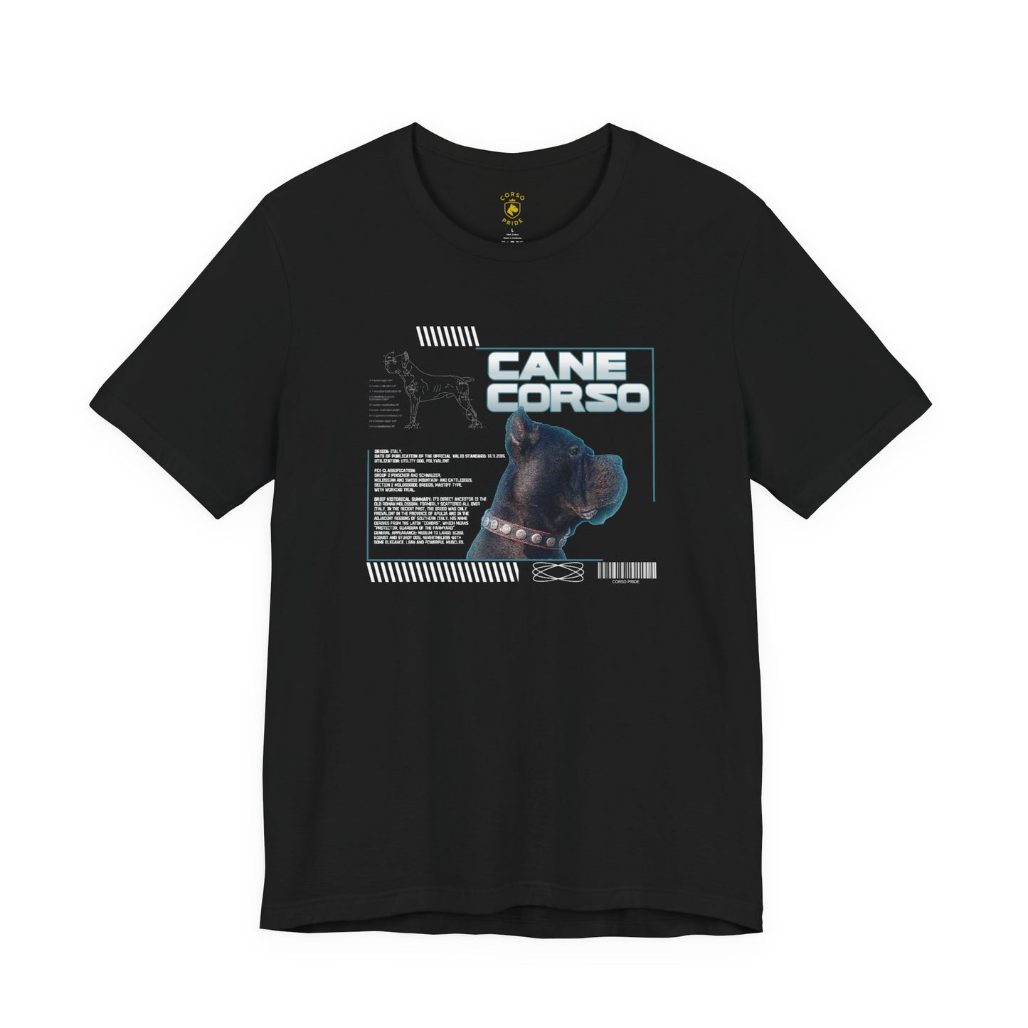 Retro-Futuristic Cane Corso Graphic Tee