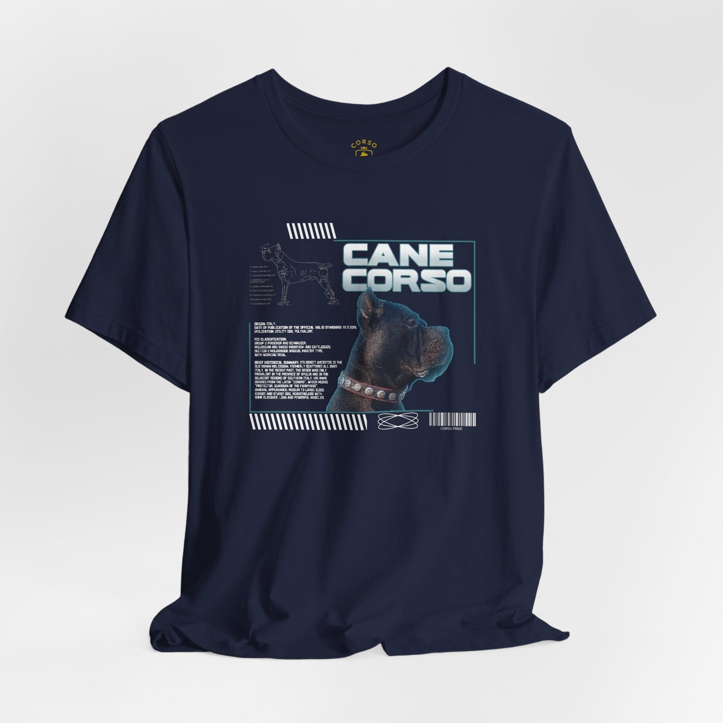 Retro-Futuristic Cane Corso Graphic Tee