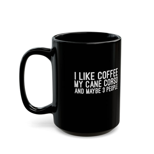 Cane Corso Sunset Silhouette Coffee Black Mug (11oz, 15oz)