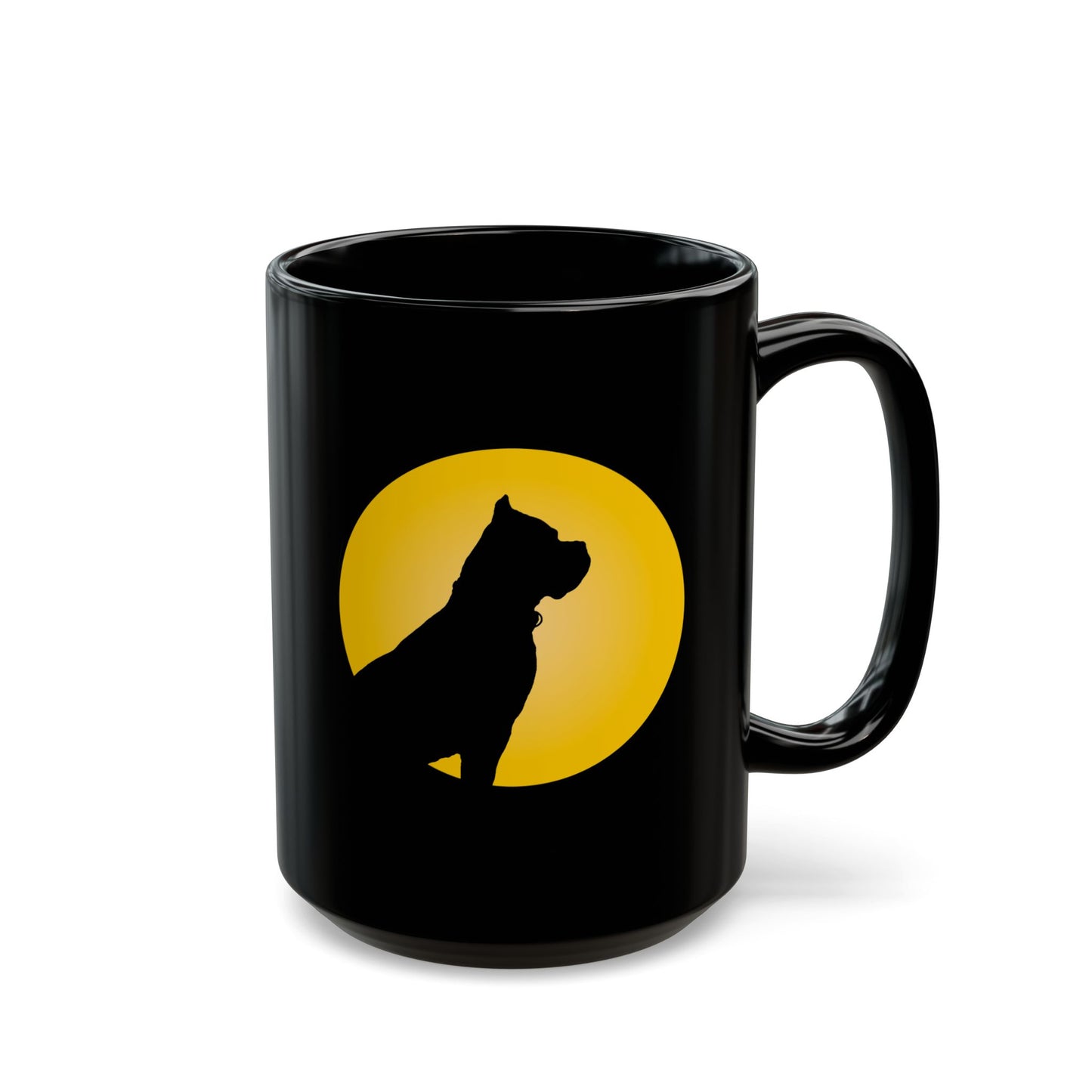 Cane Corso Sunset Silhouette Coffee Black Mug (11oz, 15oz)