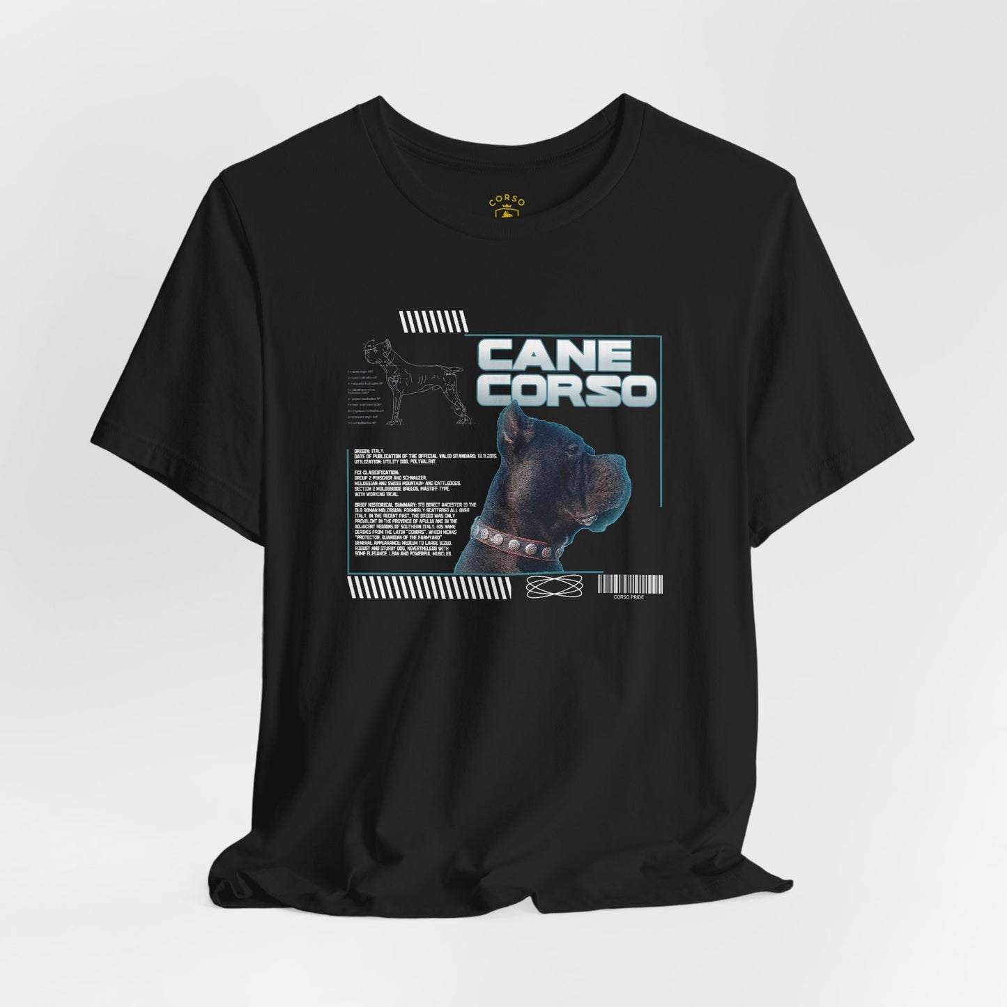 Retro-Futuristic Cane Corso Graphic Tee