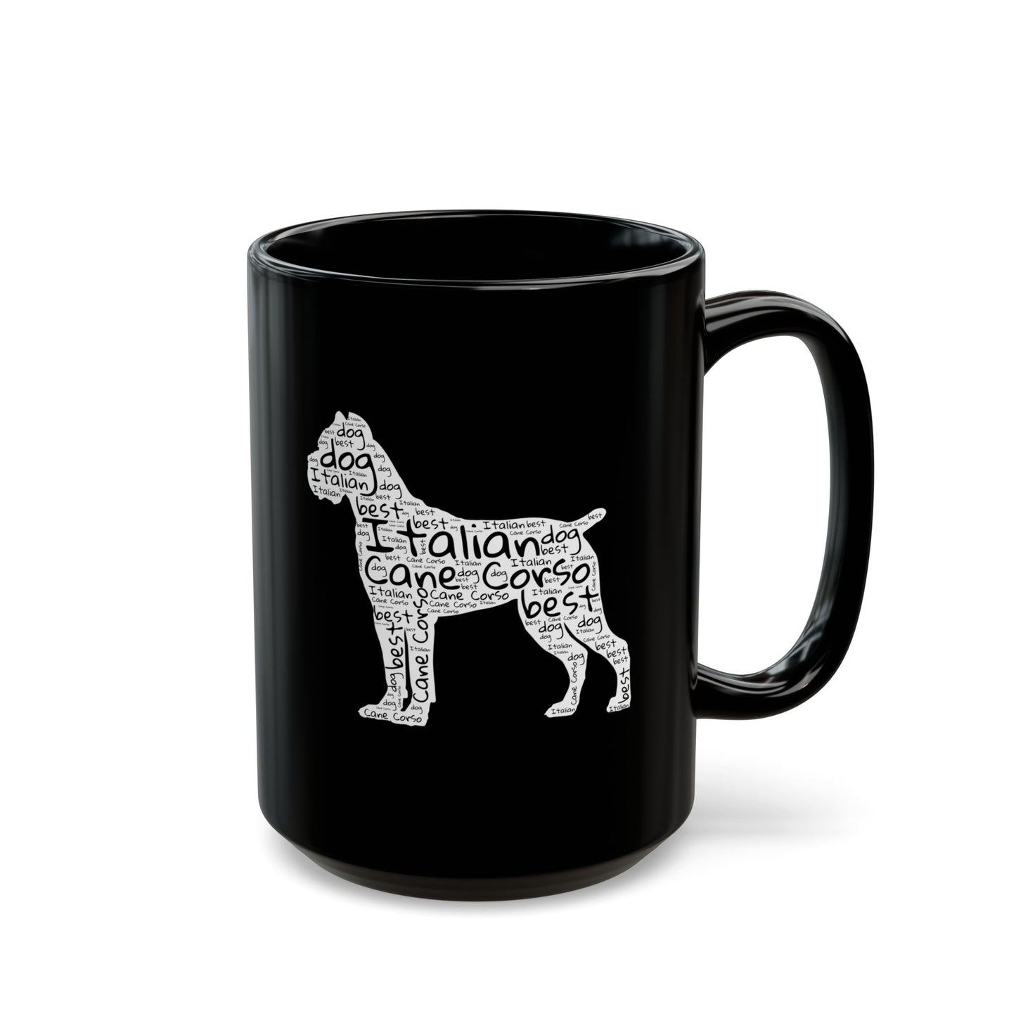 Funny Cane Corso Coffee Black Mug (11oz, 15oz)