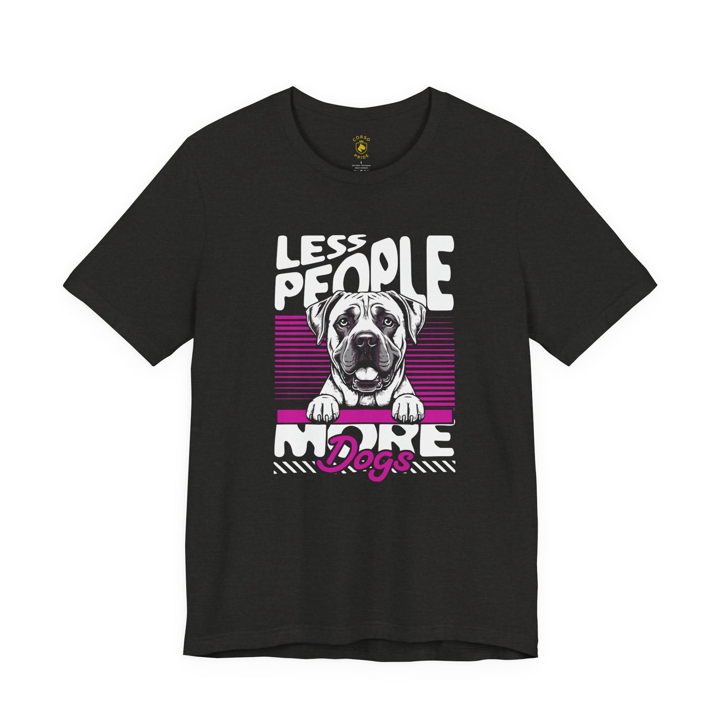 Less People More Dogs Cane Corso Lover Breed Pride T-Shirt