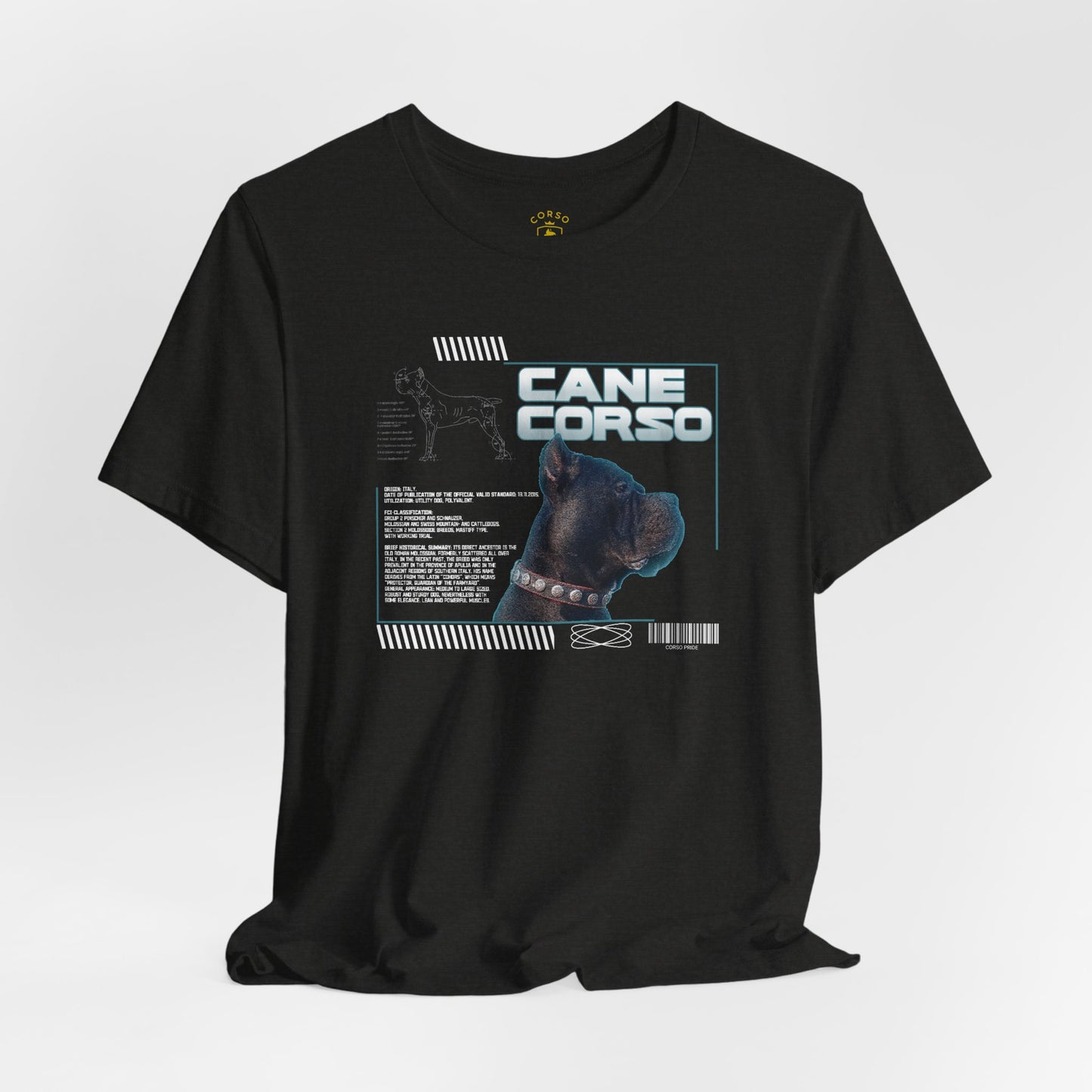 Retro-Futuristic Cane Corso Graphic Tee