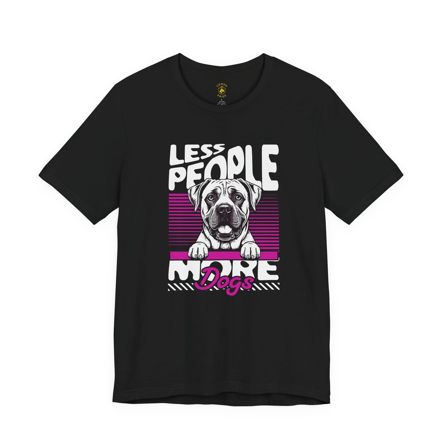 Less People More Dogs Cane Corso Lover Breed Pride T-Shirt