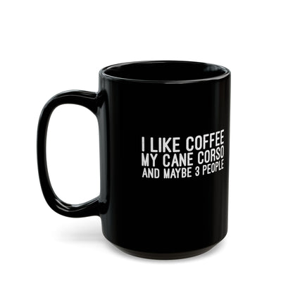 Cane Corso Sunset Silhouette Coffee Black Mug (11oz, 15oz)