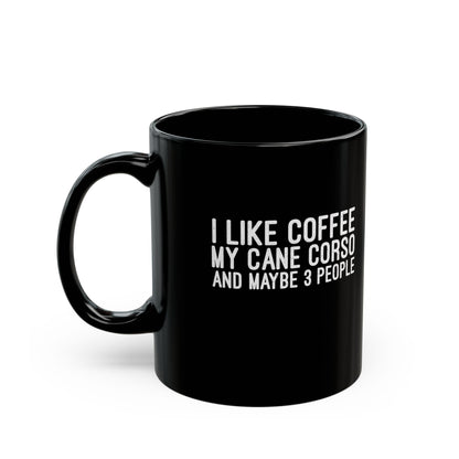 Cane Corso Sunset Silhouette Coffee Black Mug (11oz, 15oz)