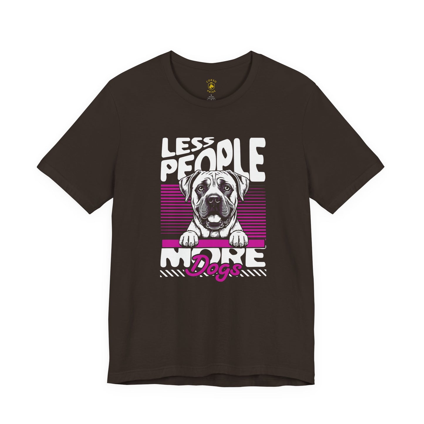 Less People More Dogs Cane Corso Lover Breed Pride T-Shirt