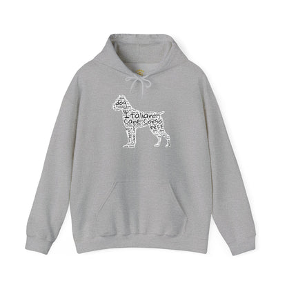 Cane Corso Word Cloud Silhouette Hoodie